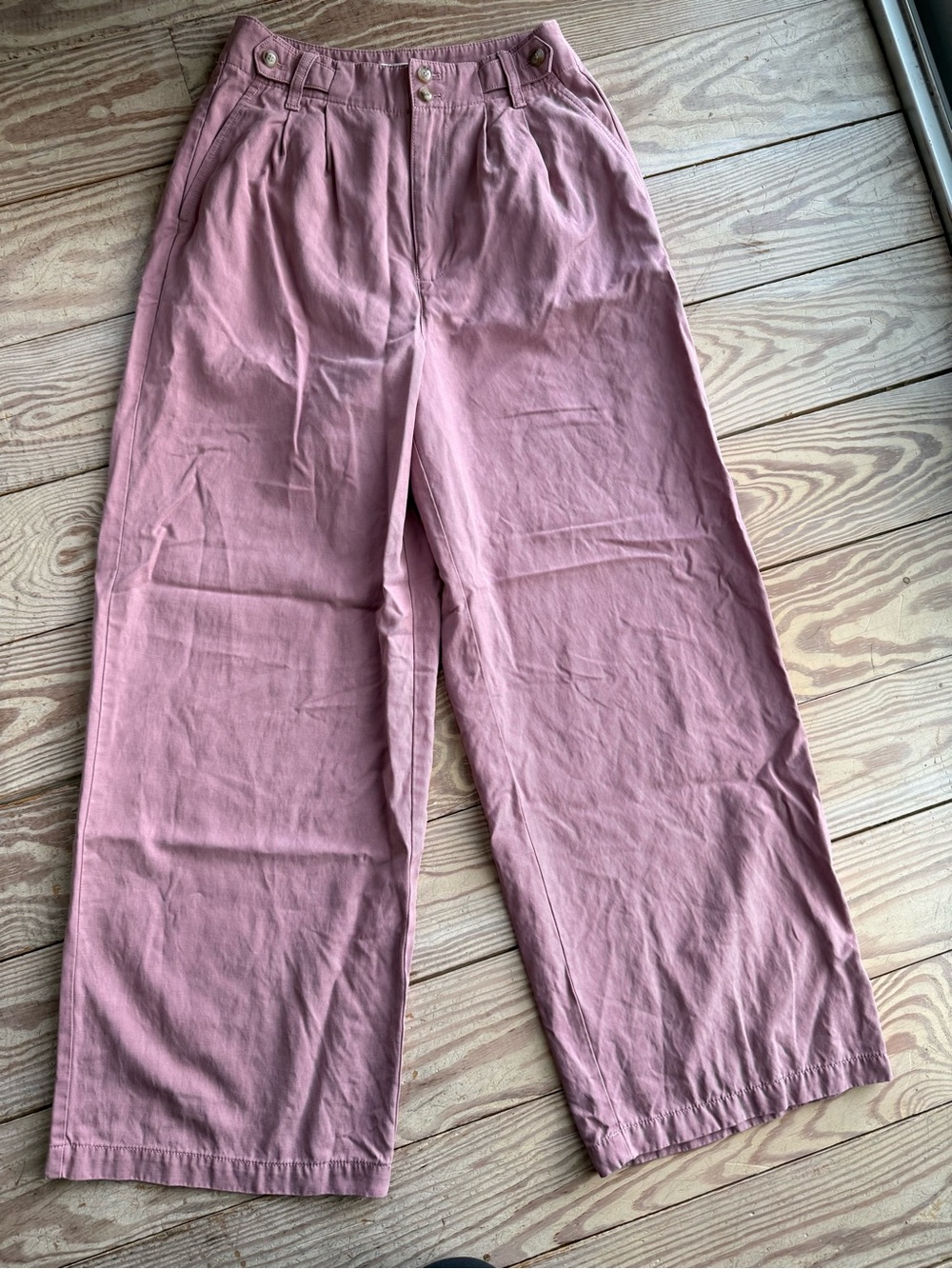 Madewell Pleated Wide-Leg Pants size 6